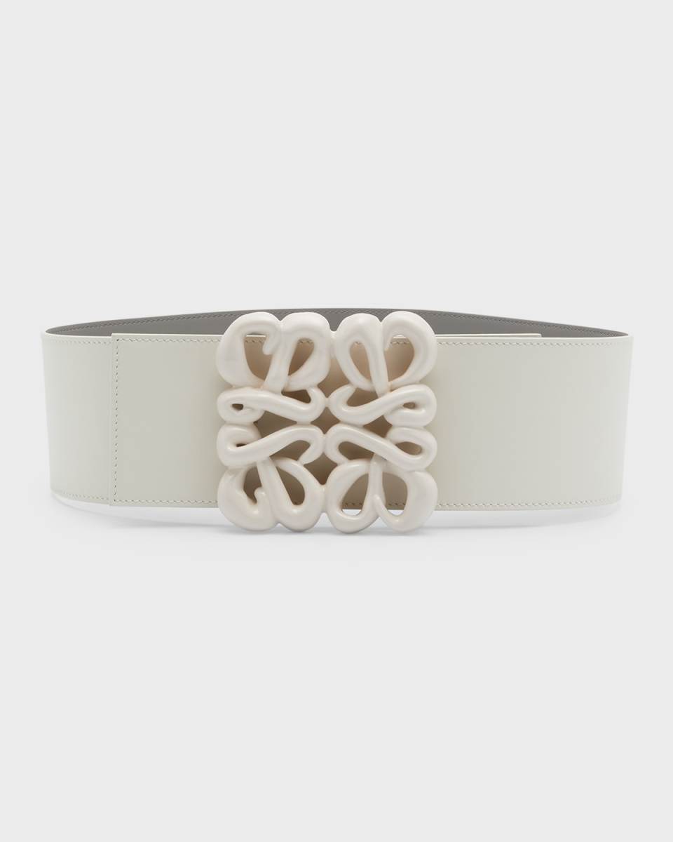 Inflated Anagram Leather Belt